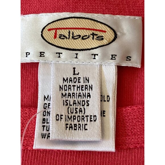 Talbots Vintage Pink Blouse Pullover Top Boat neck 3/4 Sleeves Petite L PL - Picture 4 of 13